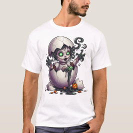 Camiseta Evil Baby Witch Cracked Egg Halloween Tee