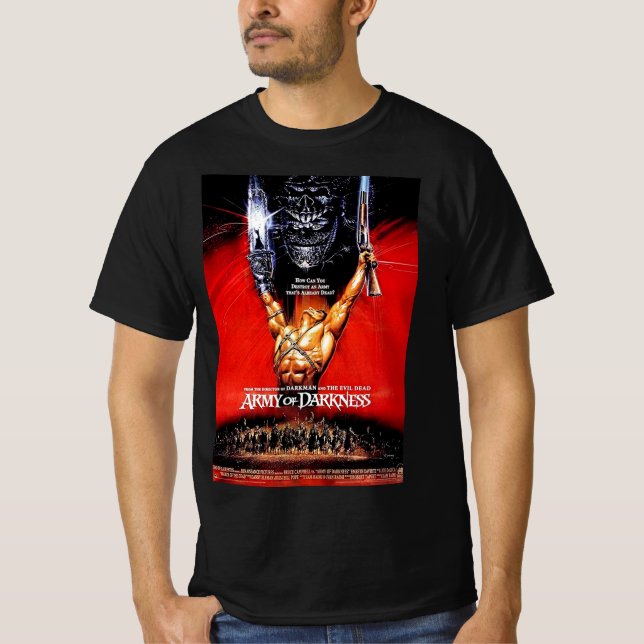 Camiseta Evil Dead Army Of Darkness Ash Williams Horror 80s (Frente)