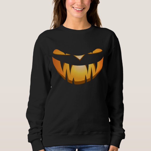 Camiseta Evil Jack O Lantern Pumpkin w Vampire Fangs for Ha (Frente)