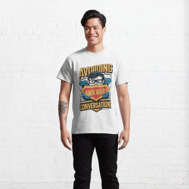 Camiseta Evitando uma conversa embaraçosa (Criador carregado)