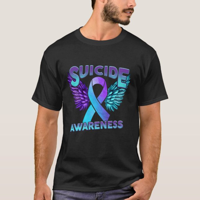 Camiseta Evitar A Sensibilização Suicida E O Suicídio De Fi (Frente)