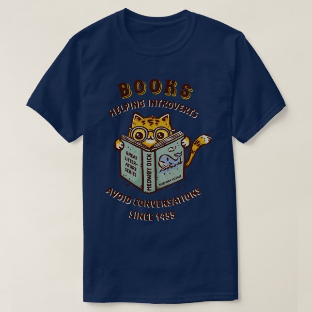 Camiseta Evitar Conversações Desde 1455 (Frente do Design)