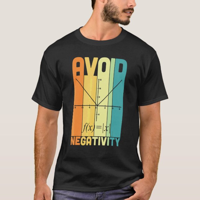 Camiseta Evite Negatividade Professor de Matemática   Equaç (Frente)