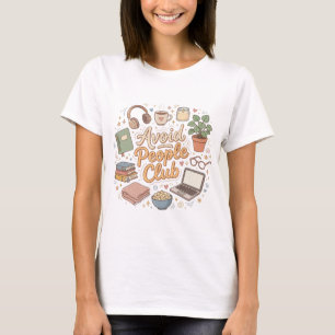 Camiseta Evite o Clube de Pessoas Vibrações de Introvertido