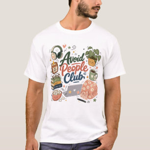 Camiseta Evite Vibes de Clube de Introvertido Aconchegante