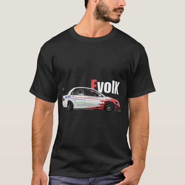 Camiseta Evo 9 ix cyber evo wta WRC Mitsubish Evolution tar (Frente)