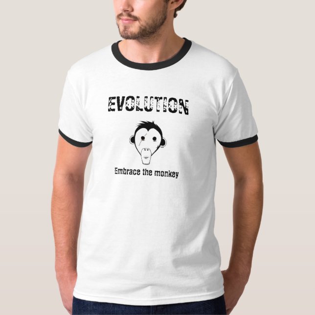 Camiseta EVOLUÇÃO: Abrace o macaco (Frente)