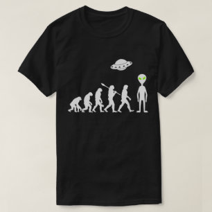 Camiseta Evolução Alien Design Divertido de OVNI