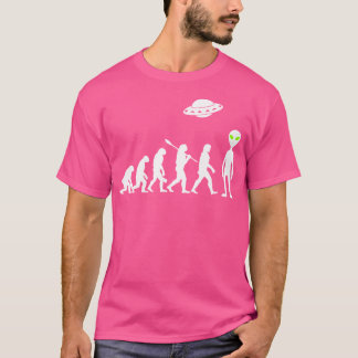 Camiseta Evolução Alienígena Engraçada Ufo Alien