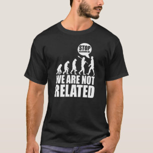 Camiseta Evolução Criacionismo Darwinismo Pare De Me Seguir