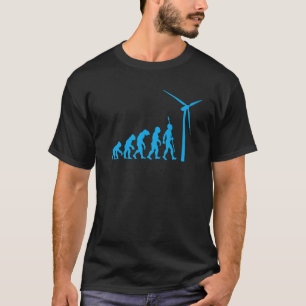 Camiseta Evolução da energia eólica de energia renovável Pr