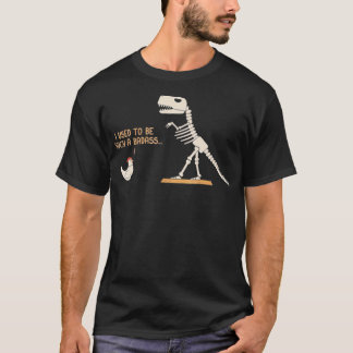 Camiseta Evolução Da Galinha Engraçada TRex Que Eu Costumav