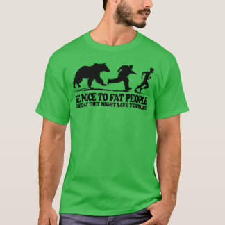 Camiseta Evolução da garota perseguida por urso