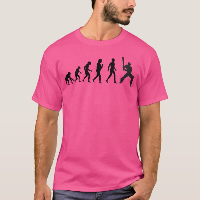 Camiseta Evolução Da História Engraçada Do Críquete (Frente)