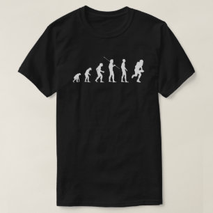 Camiseta Evolução da Humanidade: Engraçado jogador de futeb