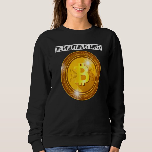 Camiseta Evolução Da Moeda Criptográfica De Moeda (Frente)