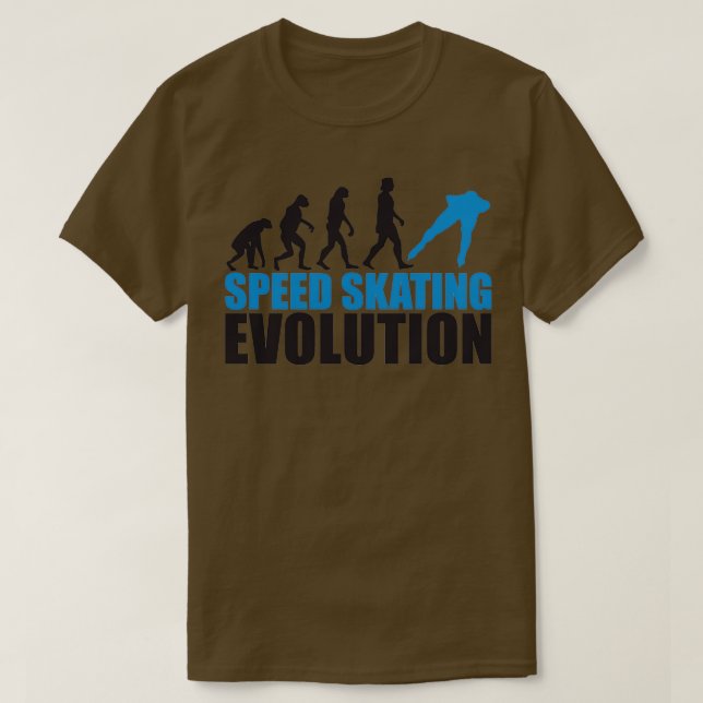 Camiseta evolução da patinação de velocidade 1 (Frente do Design)