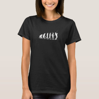 Camiseta Evolução Da Pesca De Voo Humano Natureza Fora Do P