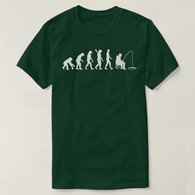 Camiseta Evolução Da Pesca Do Gelo (Frente do Design)