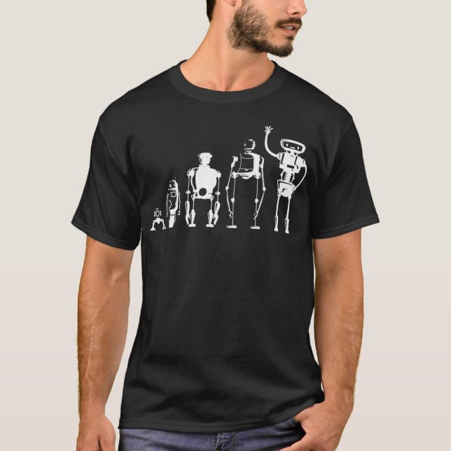 Camiseta Evolução da Robótica Robótica Digital Funny T Gift (Frente)