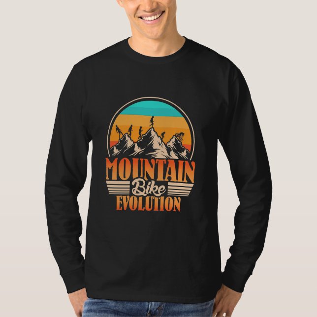 Camiseta Evolução das bicicletas de montanha (Frente)