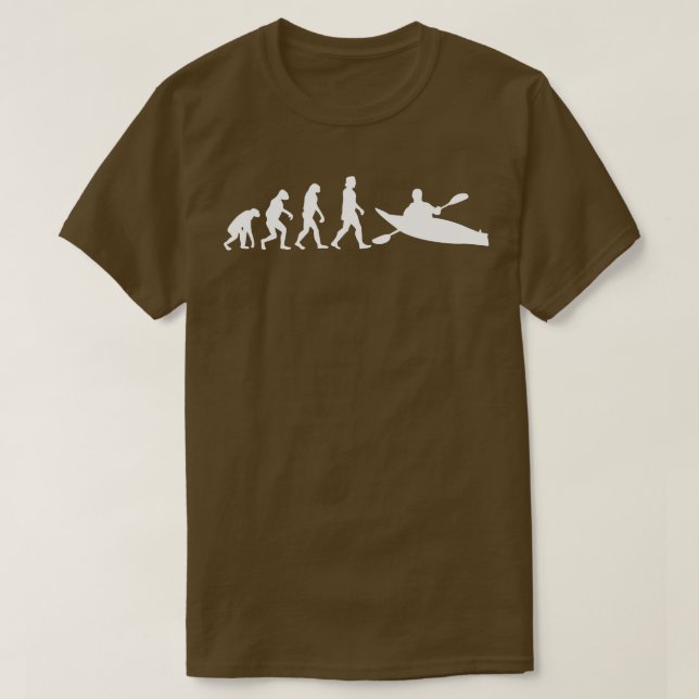 Camiseta Evolução das Canoagens de Kayaking (Frente do Design)