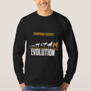 Camiseta Evolução das Raças de Cachorros Siberianos