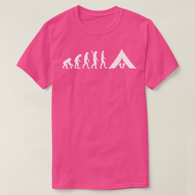 Camiseta Evolução de acampamento (Frente do Design)