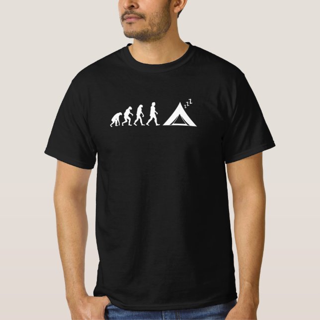 Camiseta Evolução de acampamento (Frente)