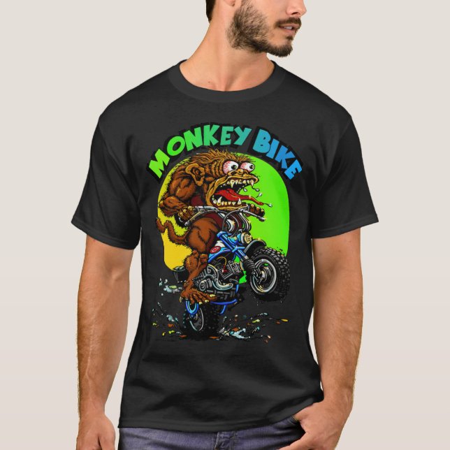 Camiseta Evolução de bicicleta de macaco  (Frente)