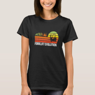 Camiseta Evolução de Empilhadeira Engraçado Operador de Emp