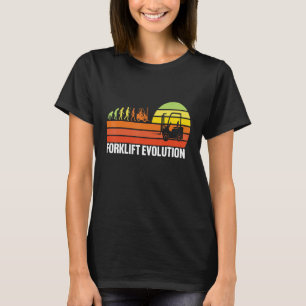 Camiseta Evolução de Empilhadeira Engraçado Operador de Emp