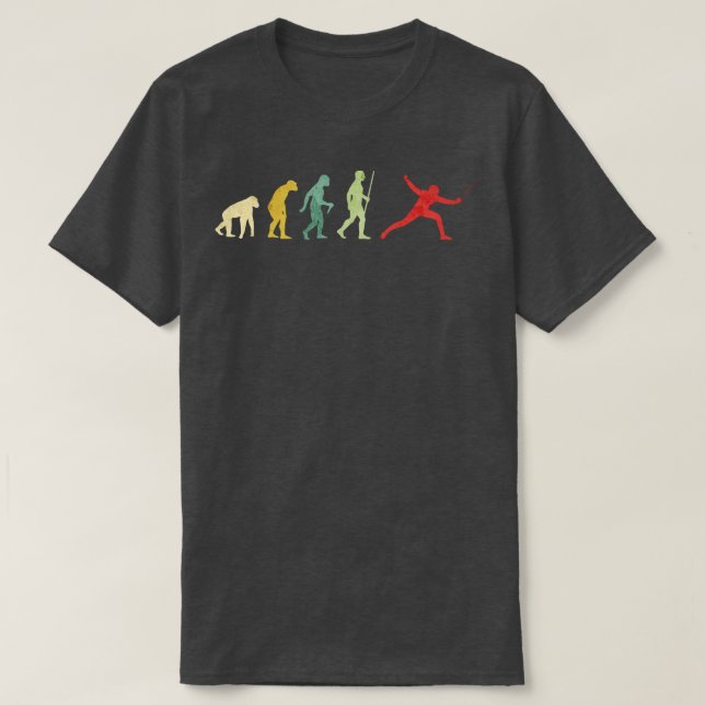 Camiseta Evolução de esgrima (Frente do Design)