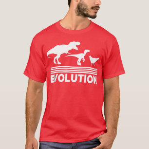 Camiseta Evolução de Frango Dinossauro Engraçado Vintage Re