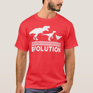 Camiseta Evolução de Frango Dinossauro Engraçado Vintage Re