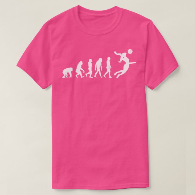 Camiseta Evolução de Garota de Voleibol (Frente do Design)