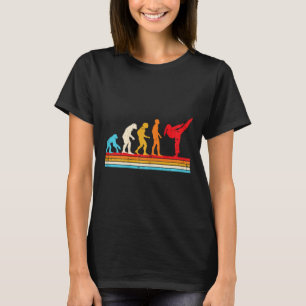 Camiseta Evolução de Karate Taekwondo Garota Cabelo em Rabo