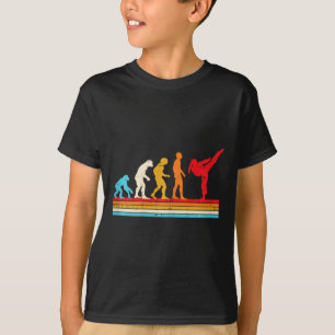 Camiseta Evolução de Karate Taekwondo Menina Cabelo em Rabo