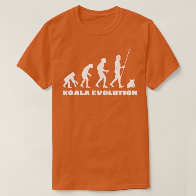 Camiseta Evolução de Koala (Frente do Design)