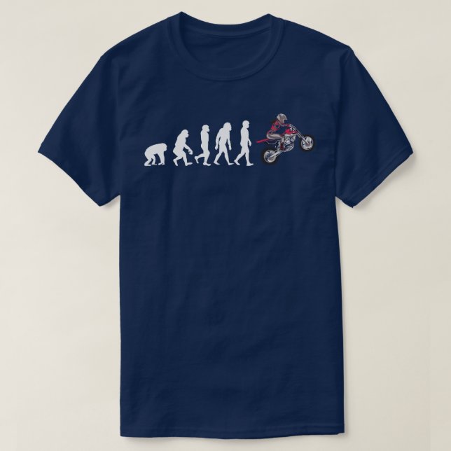 Camiseta Evolução de moto 1 (Frente do Design)