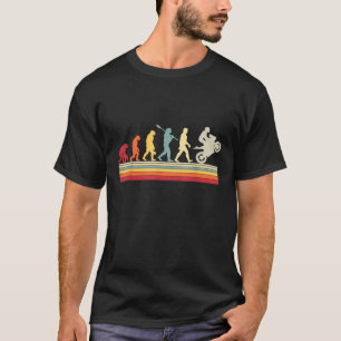 Camiseta Evolução de Motocicleta Motociclista Vintage