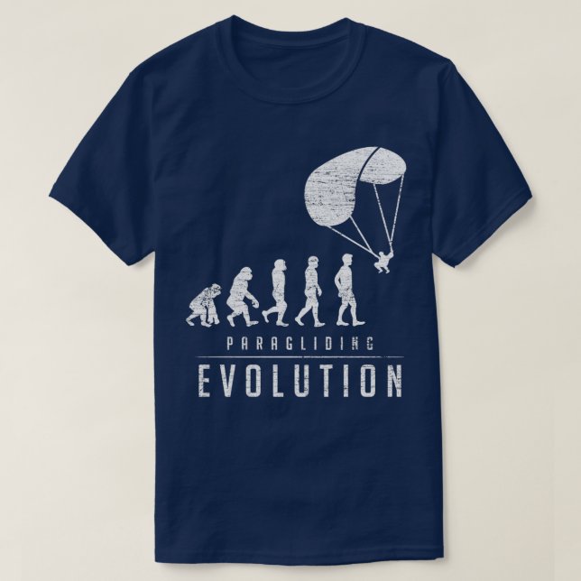 Camiseta Evolução de Paragliding (Frente do Design)