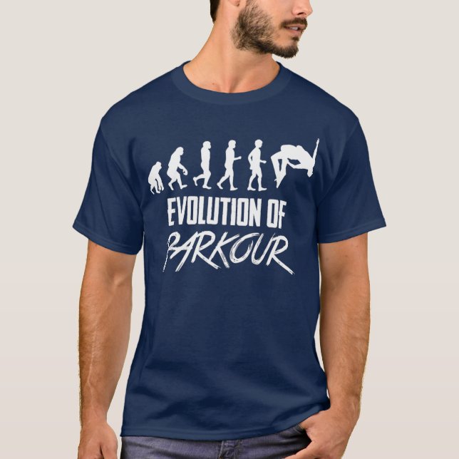 Camiseta Evolução de Parkour (Frente)