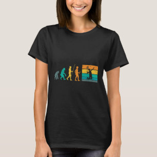 Camiseta Evolução de Peteca de Badminton Vintage Retro Badm