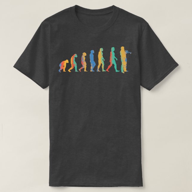 Camiseta Evolução de Trompete 2 (Frente do Design)