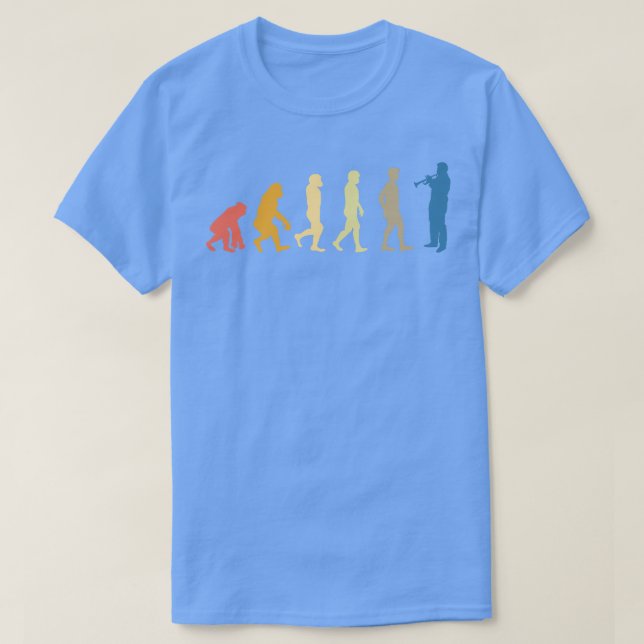 Camiseta Evolução de Trompete 4 (Frente do Design)