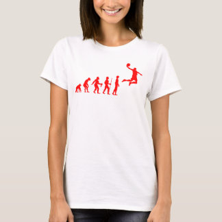 Camiseta Evolução Divertida do Humano para Jogador de Basqu