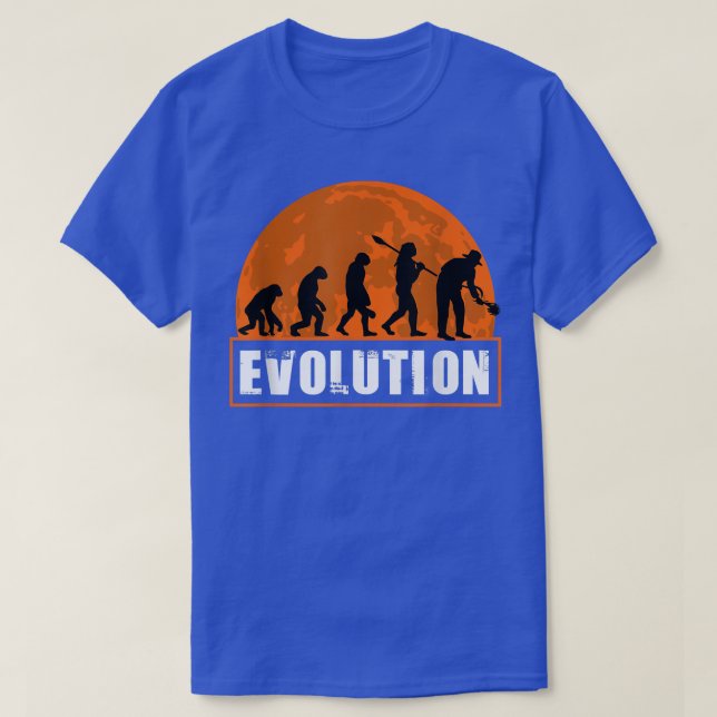 Camiseta Evolução Do Agricultor Humano Farmer Evolution 472 (Frente do Design)