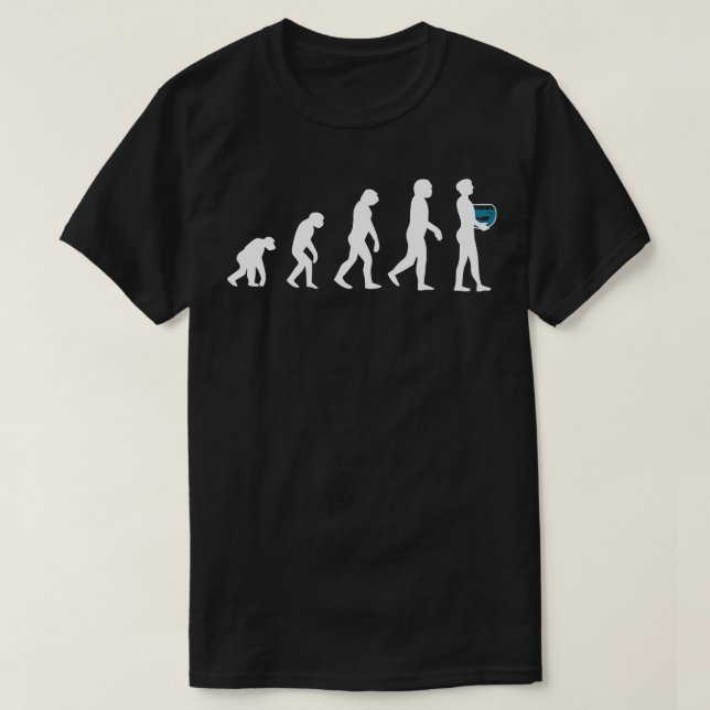 Camiseta Evolução do aquário e dos aquários 1 (Frente do Design)
