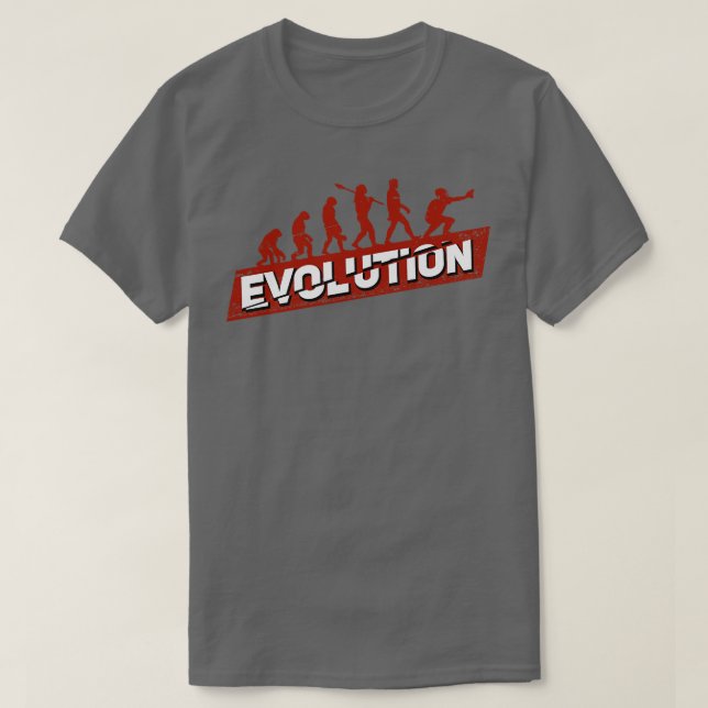 Camiseta Evolução do Baseball Softball Catcher (Frente do Design)